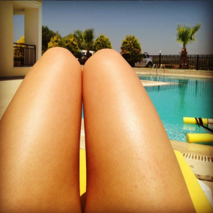 The customary hot dog shot