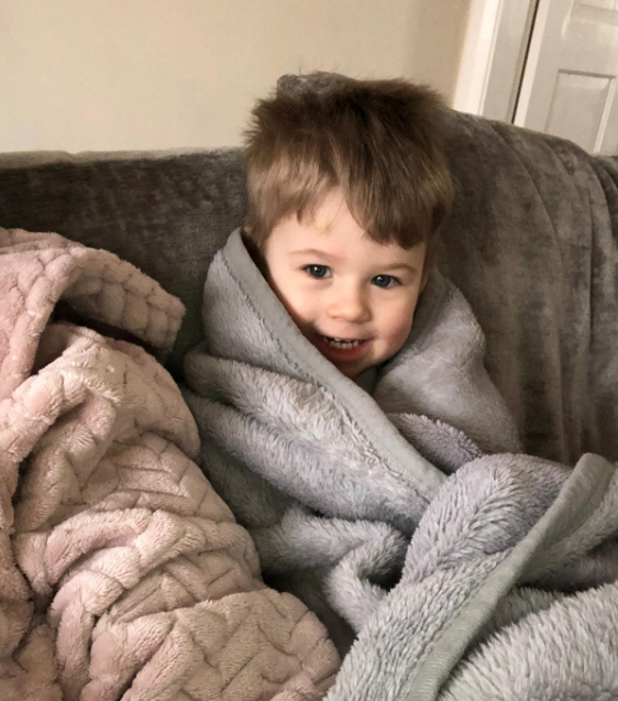 Freddie in a blanket